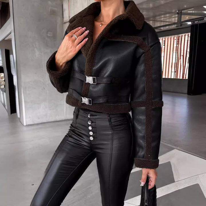 Prouvence™ | Arielle Fur-Lined Leather Jacket