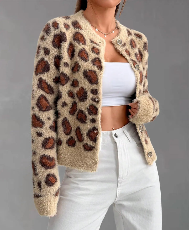 Prouvence™ | Leopard Furry Cardigan