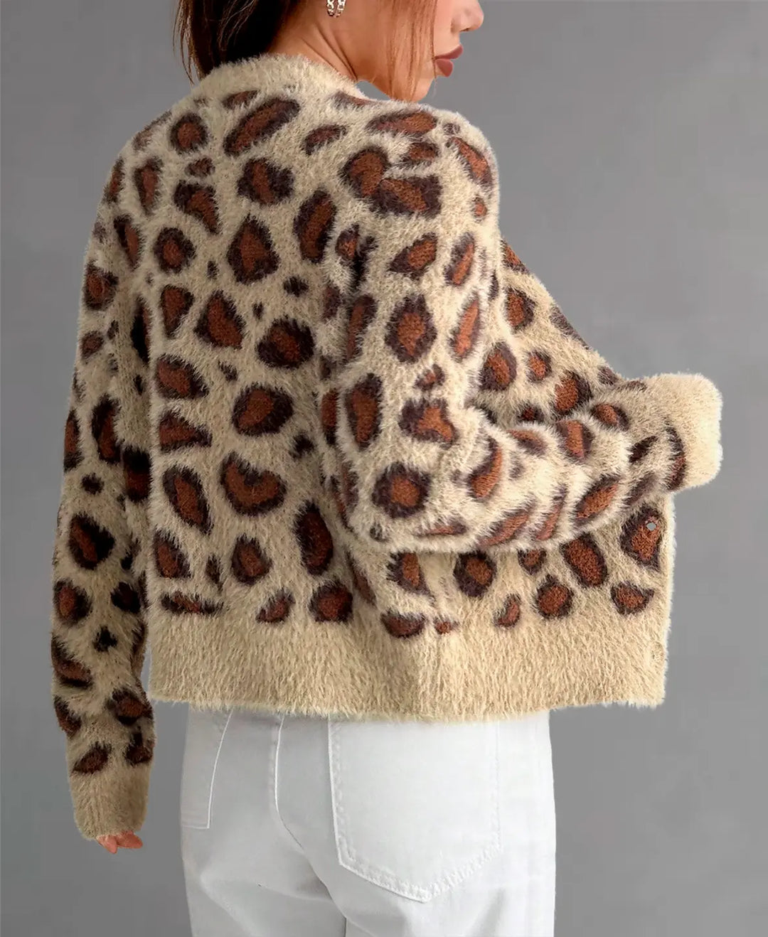 Prouvence™ | Leopard Furry Cardigan