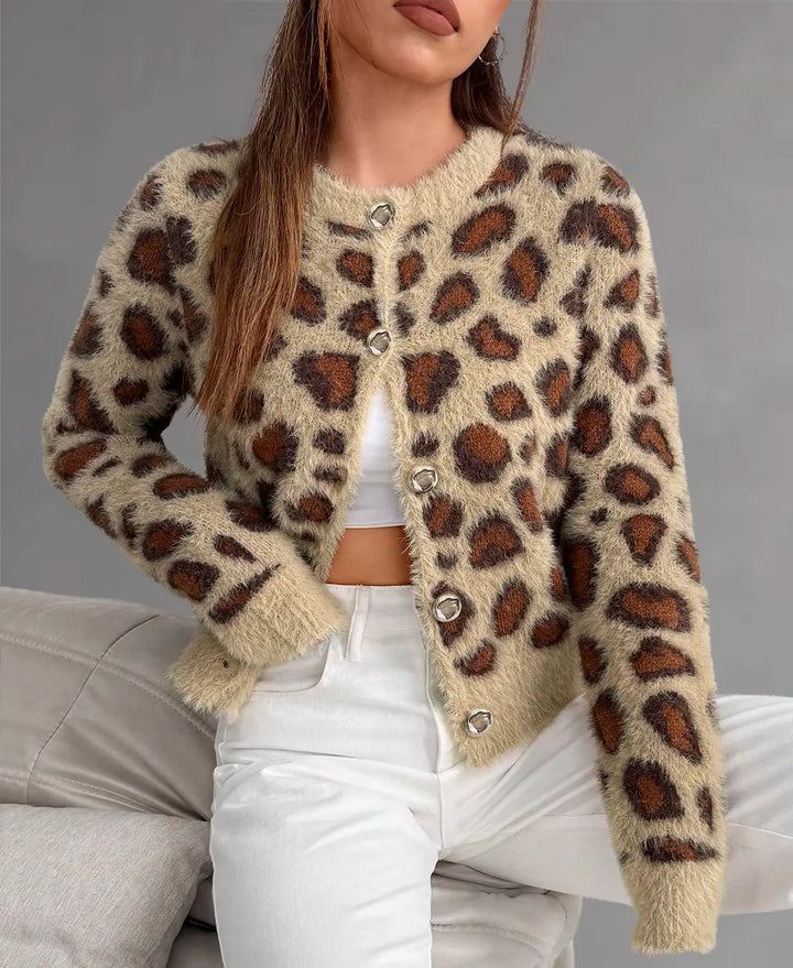 Prouvence™ | Leopard Furry Cardigan