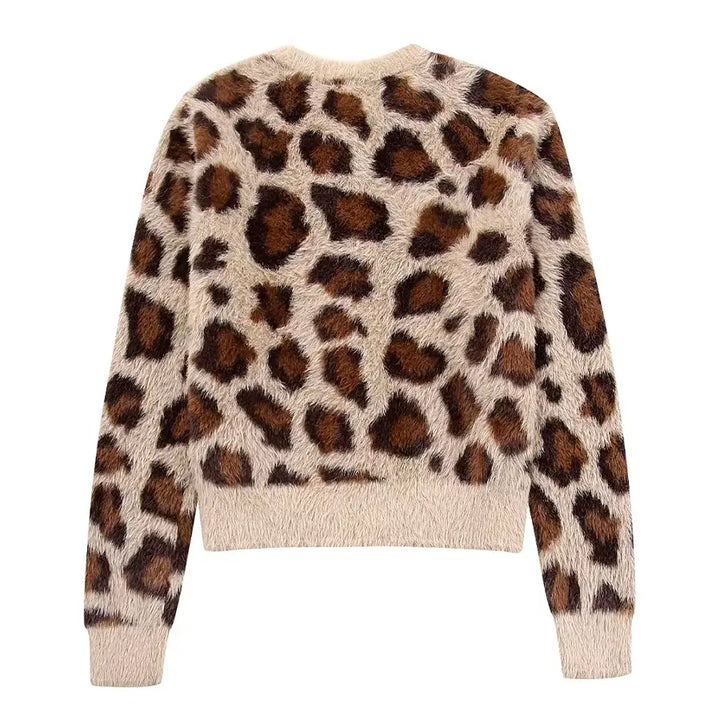 Prouvence™ | Leopard Furry Cardigan