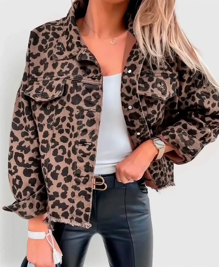 Prouvence™ | Leopard Rebel Jean Jacket