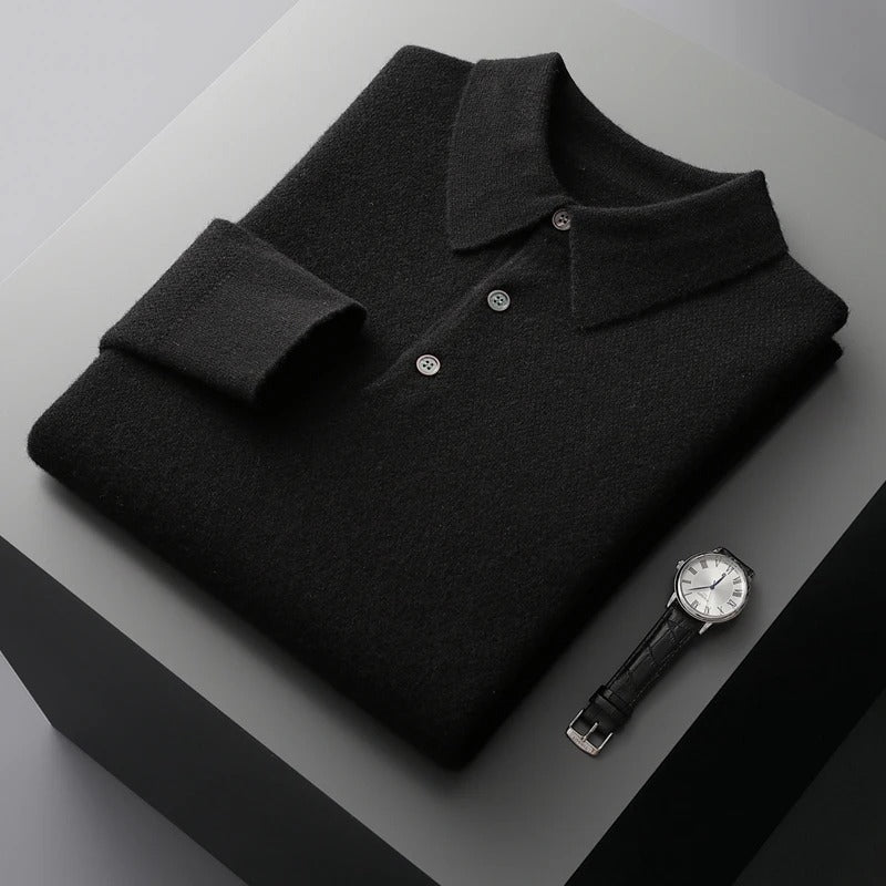 Prouvence™ | Cashmere Polo Business Sweater