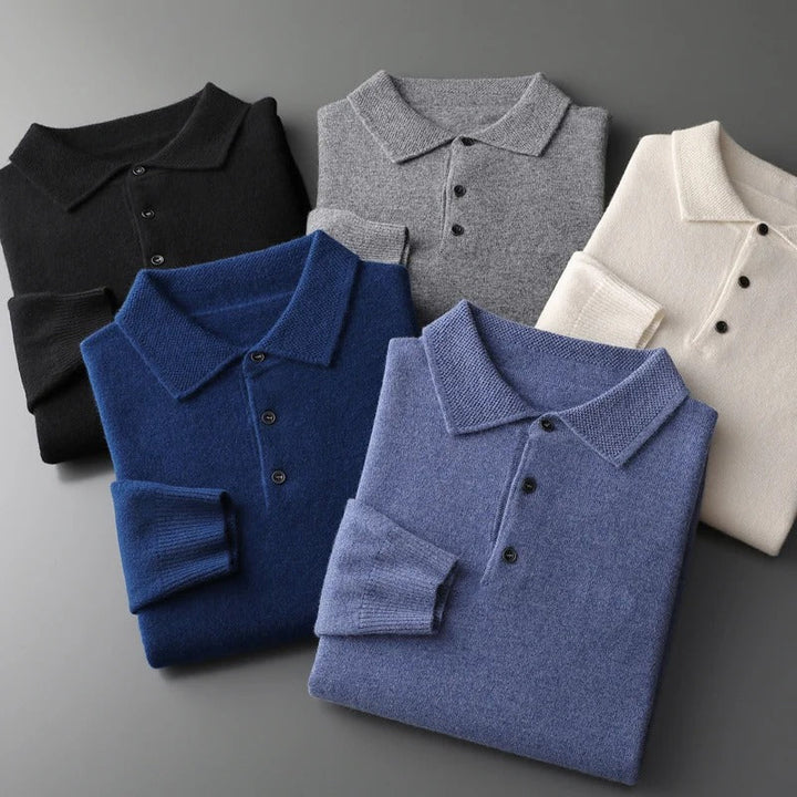 Prouvence™ | Cashmere Polo Business Sweater