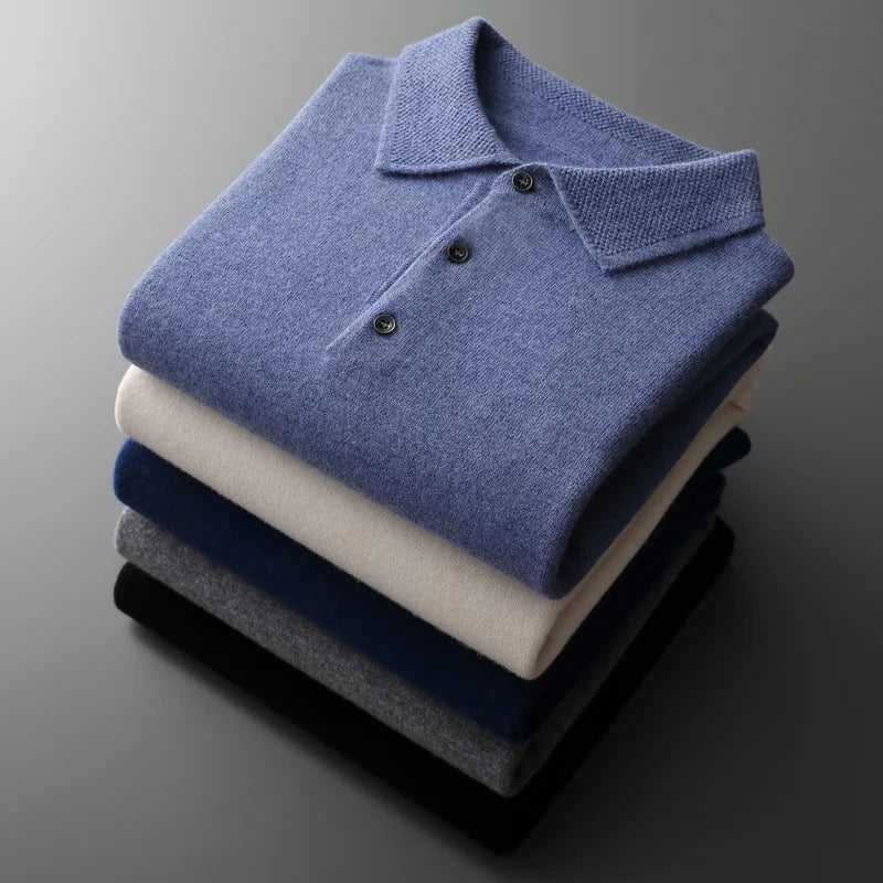 Prouvence™ | Cashmere Polo Business Sweater