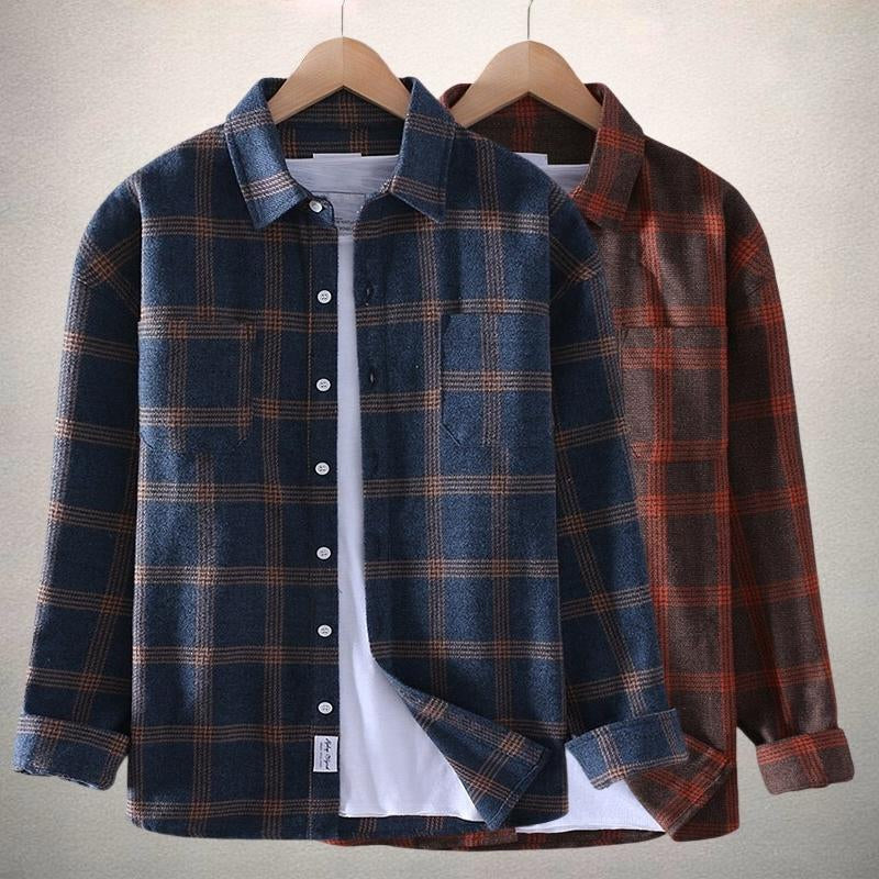 Prouvence™ | Vintage-Style Button-Up Flannel Shirt